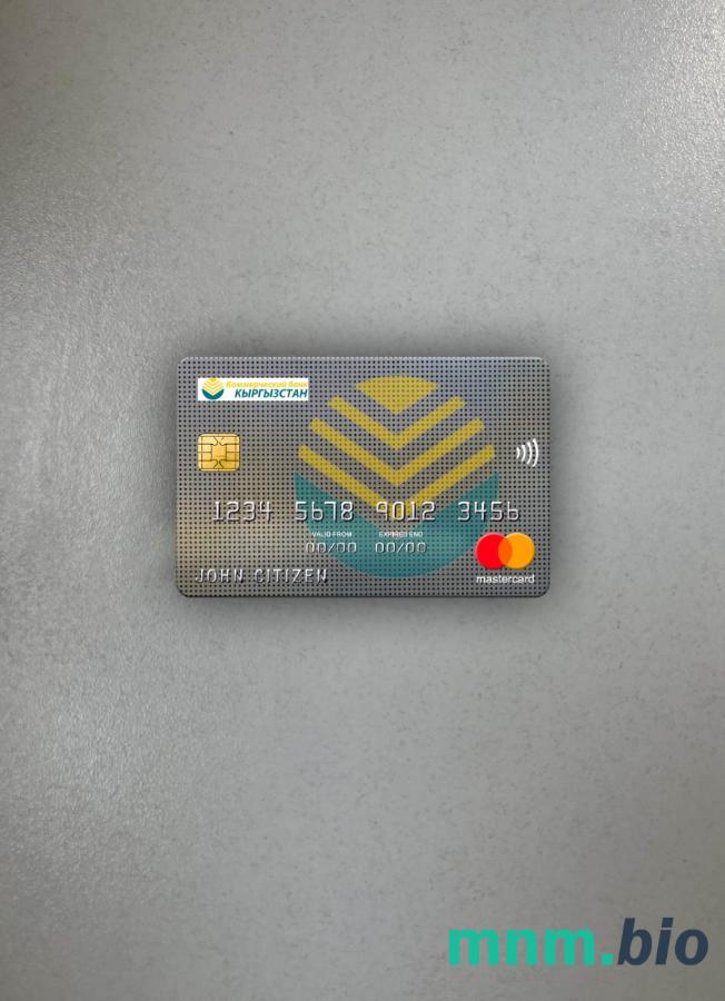 Kyrgyzstan Kirgizbank wygląd zdjęcia mastercard skan PSD + zdjęcie